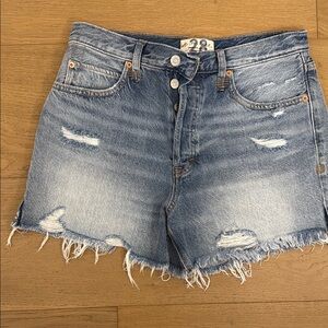 Free People Distressed Denim Women's Jean Shorts